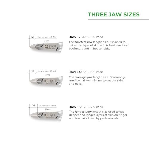 NGHIA Cuticle Nipper - D-06 JAW 16 | Stainless Steel | Durable and Sharp | Ergonomic Design | Grey Plated | Ideal for Salons and Home Use - size: Jaw 16 (6.5 - 7.5 mm)