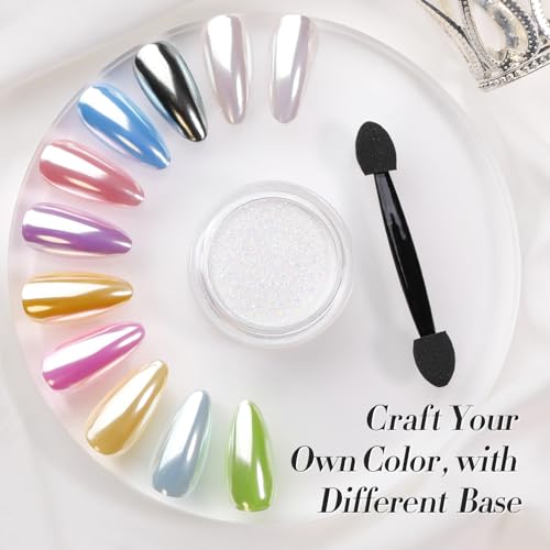 BORN PRETTY Silver Chrome Nail Powder Super Glossy Mirror Effect - color: Color 6