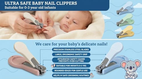 Baby Nail Kit 4-in-1 Safe Newborn and Infant Grooming Set with Nail Clippers, Safety Scissors, Glass File, Tweezers and Protective Case (Blue) - color: Blue
