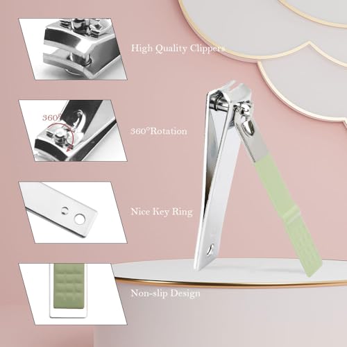 Manicure Set, Nail Clipper Kit, Nail Clipper Set, Nail Care Kit, 8 In 1 Professional Manicure Kit Personal Care, Stainless Steel Facial Pedicure Care Tools, Grooming Kit for Women Men, Green - color: Green