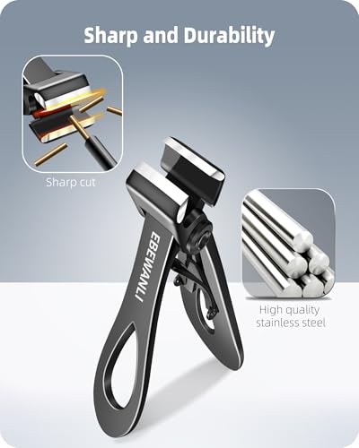 EBEWANLI Straight Nail Clipper, Large Toenail Clippers for Thick Toenails - style: 1 Piece