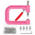 Pearl Beads Hand Press Machine with 1000 Nails 4 Screw Heads and Wrench