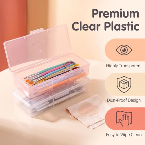 Manicure Box Nail Tools Storage Box 4Pcs Nail Implement Box Organizer Case