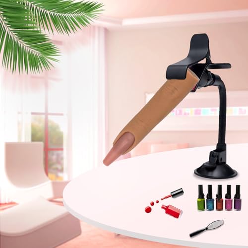 Silicone Practice Fingers for Acrylic Nails, Soft Silicone Fake Finger to Practice Fake Nails Bendable Nail Training Finger Flexible Practice Nail Finger for DIY Nails(Color 4) - color: 4# Silicone Finger