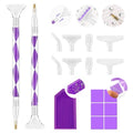 5.0 Pro Rhinestone Picker Tool Kit 16pcs, Bedazzling Pen | Diamond Art Tool - color: Deep Purple/White