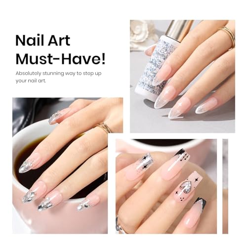 Beetles Metallic Gold Gel Liner 7ml French Tip Gel Polish 3D Mirror Chrome - color: C - Silver-1