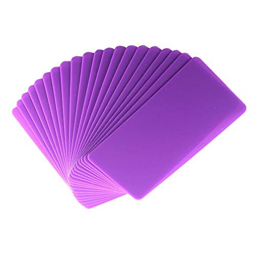 VNC 20Pcs 12X6cm Nail Art Soft Stamping Protective Shell Plastic Holder Stamper Rectangel Stamp Holder - color: A-PurPle