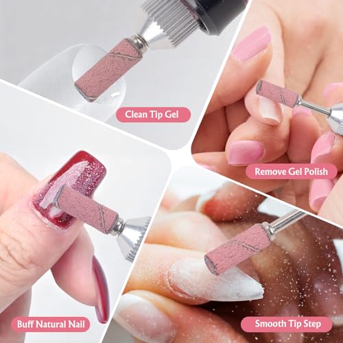 300Pcs Nail Drill Bits Sanding Bands with 2Pcs 3.1mm Mini Mandrel Bit Set - size: 300P