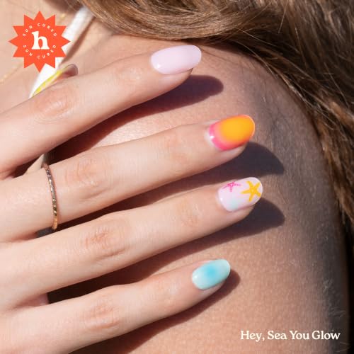 Heyhae Semi Cured Gel Nail Strips - Hey, Sea You Glow - color: Hey, Sea You Glow