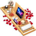 Bathtub Tray Caddy Fits Most Tubs Adjustable 23-34'' Beige - color: Beige 2