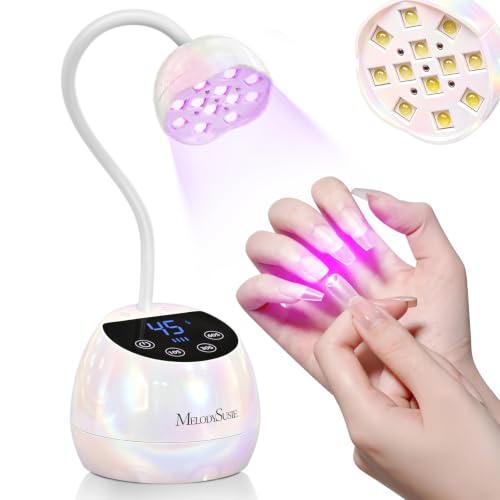 MelodySusie Gooseneck Cordless UV Nail Lamp P-ArtM2 Light for Nail Tips - color: Pearl White
