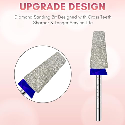 Makartt Electric Nail Drill Bits: Tapered Barrel Carbide Diamond Bit M #150 - size: Diamond Tapered Bit-M