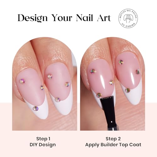 Beetles Press On Nails Kit - Pink Medium Almond French Tip Nails 210Pcs - color: D - Pink French - M