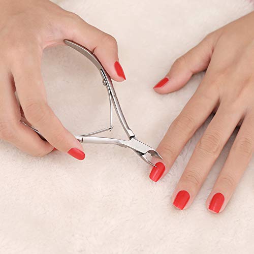 YINYIN Cuticle Trimmer with Pusher and Cutter,Silver - color: Silver