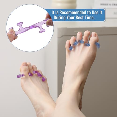 Dr. JK- Gel Toe Separators for Pedicure, 2 Pairs Blue & Purple - color: Blue & Purple