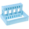 Beaupretty Nail Grinding Tool Box with 16 Holes Portable Manicure Organizer Compact Nail Drill Bits Holder for Home and Professional Use - color: Light Blue