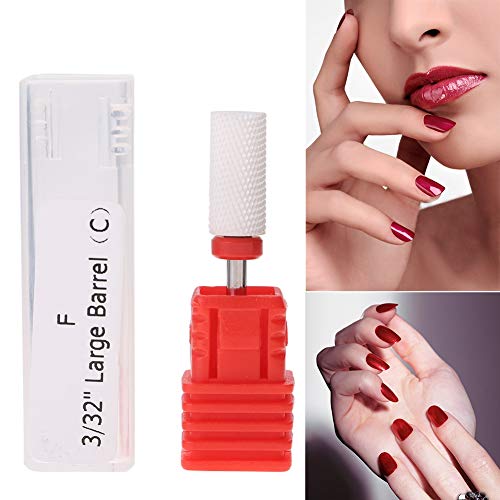 Sonew Nail Drill Bit, 1pc Nail Drill Bit Round Flat Ceramic Grinding Head Manicure Machine Accessories Tool for Polish Nail Art(Corn Head)