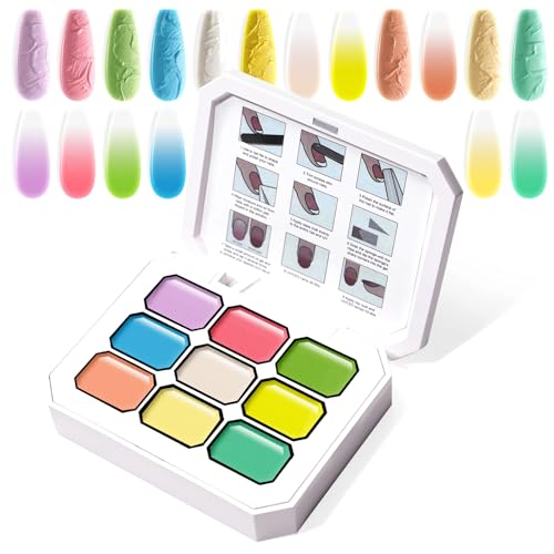Gradient Painting Gel, 9 Colors Ombre Gel Nail Polish - color: Easter Egg