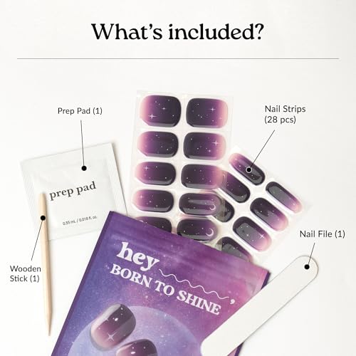 Heyhae Semi Cured Gel Nail Strips - Hey, Born to Shine - color: Hey, Born to Shine