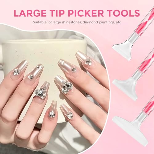 5.0 Pro Rhinestone Picker Tool Kit 16pcs, Bedazzling Pen | Diamond Art Tool - color: Red/White