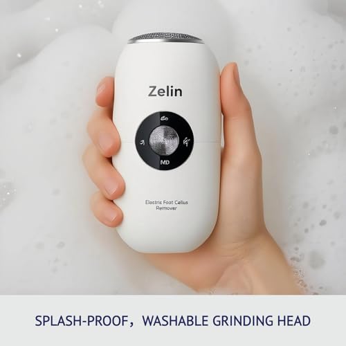 zelin Electric Foot Callus Remover, Stainless Steel for Dry Feet
