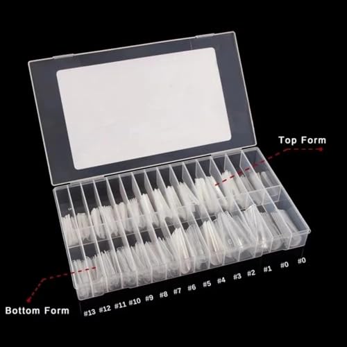 140Pcs Sandwich Dual Nail Forms 14sizes Quick Building Gel Nail Extensions-Dual Form with Reusable Top and Bottom Mold Tips (No.#43 (140Pcs)) - size: No.#43 (140Pcs)
