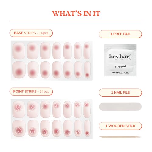 Heyhae Semi Cured Gel Nail Strips - Hey, Make Me Blush - color: Hey, Make Me Blush