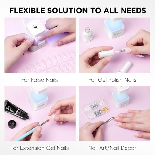 PEACECOLOR Mini U V Light for Gel Nails, Fast Curing 2 Timer Modes - color: Mini Nail Lamp