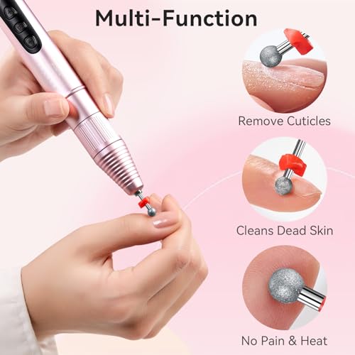 Makartt Nail Drill Bit - Ball Shape Cuticle Safety Carbide 3/32''(Fine - F) - size: Silver-F