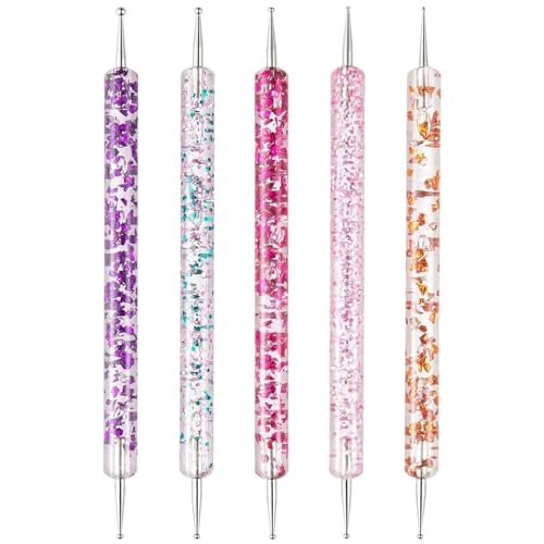 5 PCS Nail Dotting Tools Design Tools, Nail Dotting Pen Nail Art Tools - color: 5 PCS