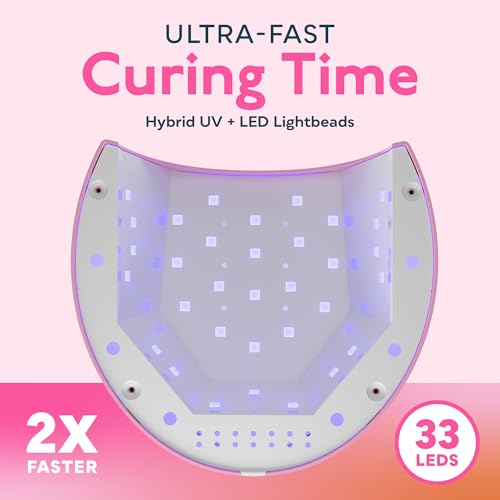 SUNUV UV LED Nail Lamp, Nail Light for Gel Polish, Auto Sensor SUN2C Pink - color: Pink