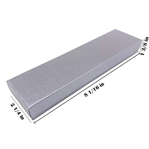 TheDisplayGuys 25 Cardboard Gift Jewelry Boxes w/Paddings #82-8 x 2 x 1 - color: Pearl Gray