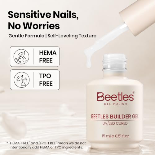 Beetles Builder Gel for Nails Sheer White, TPO & HEMA-Free Building Gel - color: Z-Sheer Milk - 1