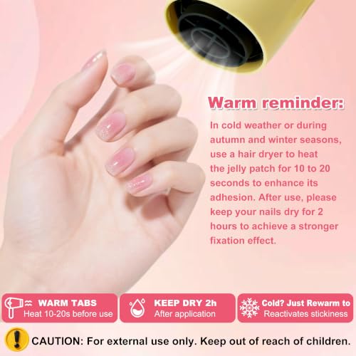Ivtor 30 Sheets Waterproof Breathable Jelly Double Sided Adhesive Tabs Nail Glue Sticker False Nail Tips… - color: Standard - 30 Sheets