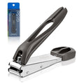 Nail Clippers Anti Splash Fingernail Cutter, Carbon Steel, Sharp Blades - color: Dark Gray