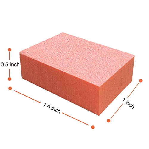 MARYTON Nail Buffer Mini Block Files, 80/100 Grit, Orange, 130 PCS - color: Orange