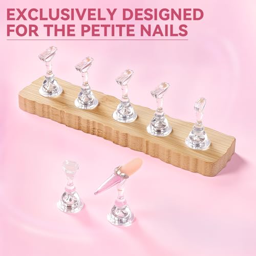 Nail Stand for Press On Nails Art Display Practice 2 Sets - color: Wood, size: Medium