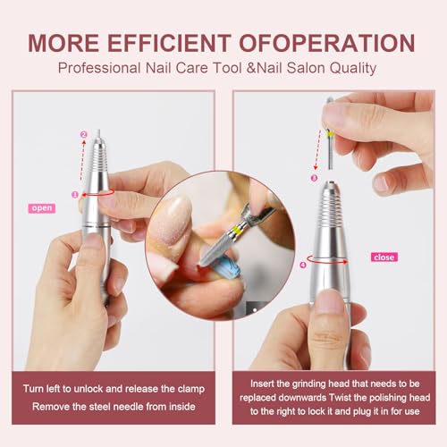 3/32" 2PCS Clean Cone Carbide Cuticle Cleaner Bit for Nail Prep & Cleaning - color: 008 Silver, size: XF