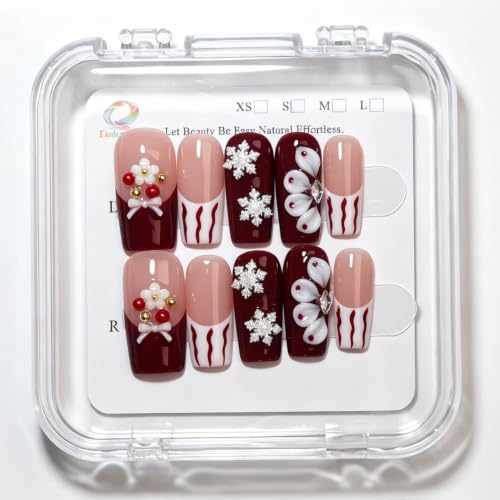 Handmade Medium Taper Square Press On Nails|Reusable &Salon Quality O933, M - color: O933, size: M