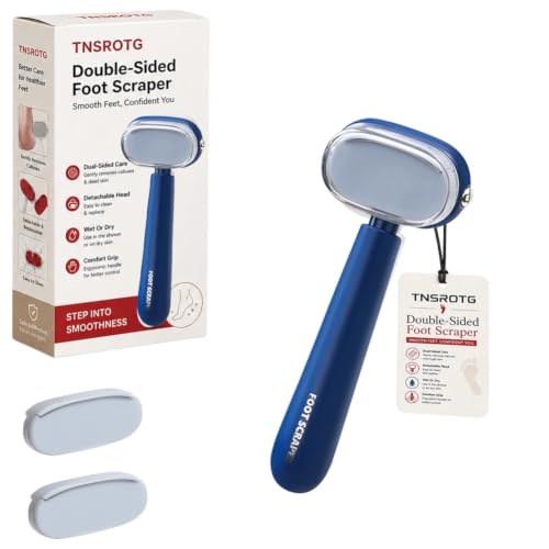 Dual Sided Foot Callus Remover Stainless Steel Blade Portable Dead - color: Blue