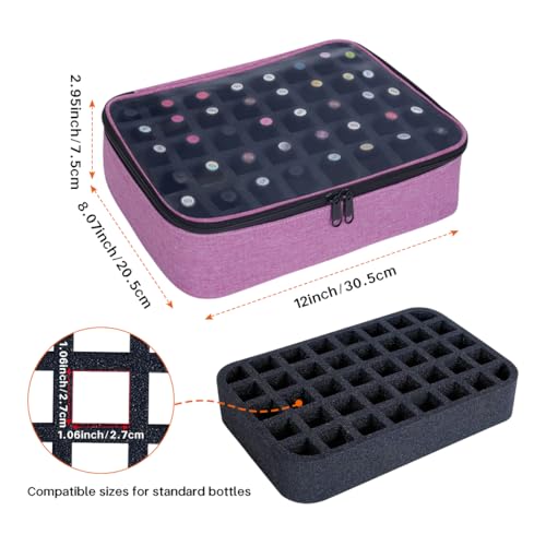 2 Pcs Small Clear Nail Polish Organizer Holds 80 Bottles Nail,Purple - color: Purple-2pcs