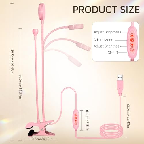 AORAEM UV LED Nail Lamp, Double-Headed Flash Cure Nail Lamp for Gel Nails - color: Pink