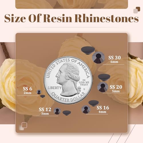 4000PCS 5mm Resin Rhinestones Bulk for Crafting (Black), Flatback Bedazzling Crystals for Crafts DIY Nail Decoration, Gems Charms for Tumbler Shoes Clothing Fabric with Pickup Pen and Tweezers - color: B04 Resin Rhinestones (Black), size: 5mm
