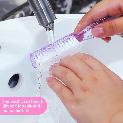 Patelai 15 Pieces Nail Brush Handle Grip for Fingernail Toe Scrub Cleaning - color: Fresh