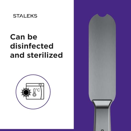 STALEKS PRO Expert 10 Metal Foot File Base – Stainless Steel Reusable Pedicure Tool Handle for Disposable Abrasive Files