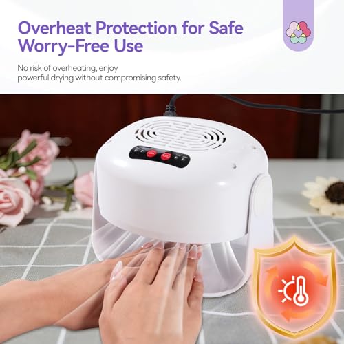 SAVILAND Adjustable Nail Polish Dryer for Regular Nail Polish - color: White-big