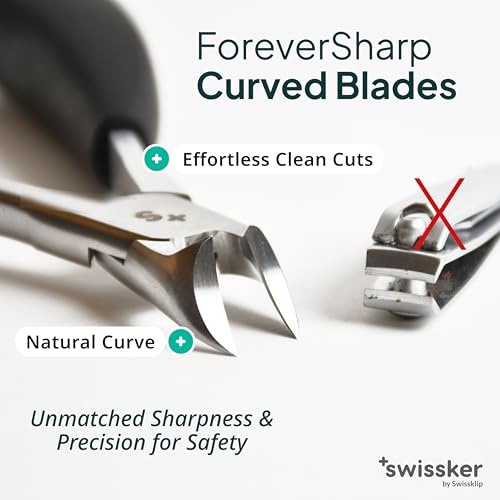 Swissker by Swissklip Heavy Duty Toenail Clippers for Seniors & Thick Nails