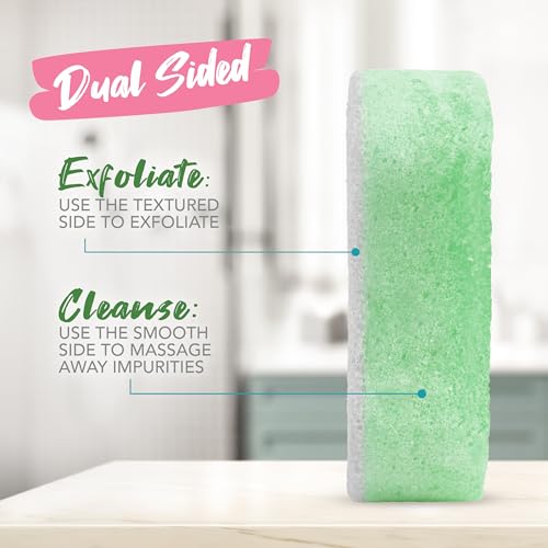 Spongables Pedi Scrub Foot Exfoliating 20+ Wash Sponge, Peppermint and Tea Tree, 3 Count - color: Mint, size: 1 Count (Pack of 3)