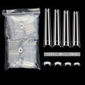 SWETIDY False Nail (600Pcs Refill XXL Coffin, No C Curve, Clear, Acrylic, Ballerina, Half Cover) - 4, 5, 6, 7 Sizes