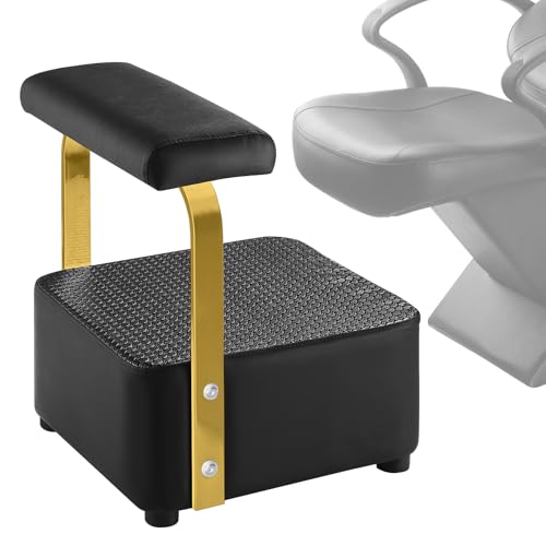 Independent Footrest for Backwash Beauty Spa Shampoo Bowl and Chair Set,Footstool for Spa Beauty, Ottoman for Shampoo Station Chair in Salon and Spa (Golden) - color: Golden